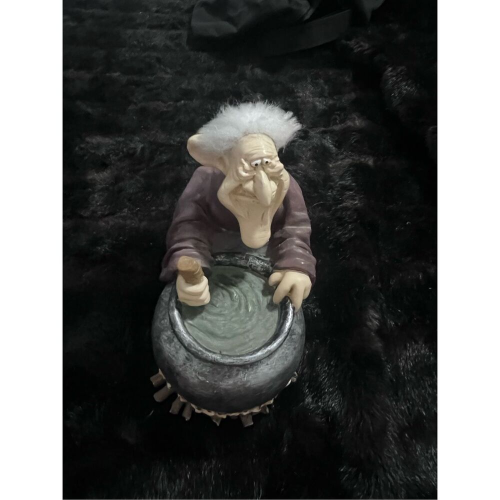 Vintage Paolo Chiari Resin Statue Old Man caricature Halloween Cauldron